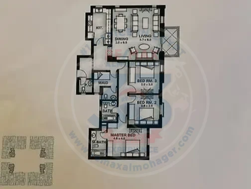 191 sqm furnished apartment for rent in Mivida Compound