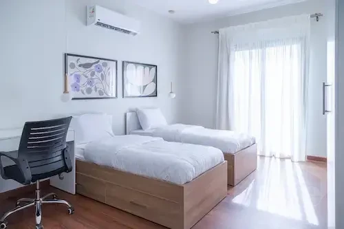 شقة 2 غرفة نوم مفروشة بتراس كبير – القاهرة الجديدة