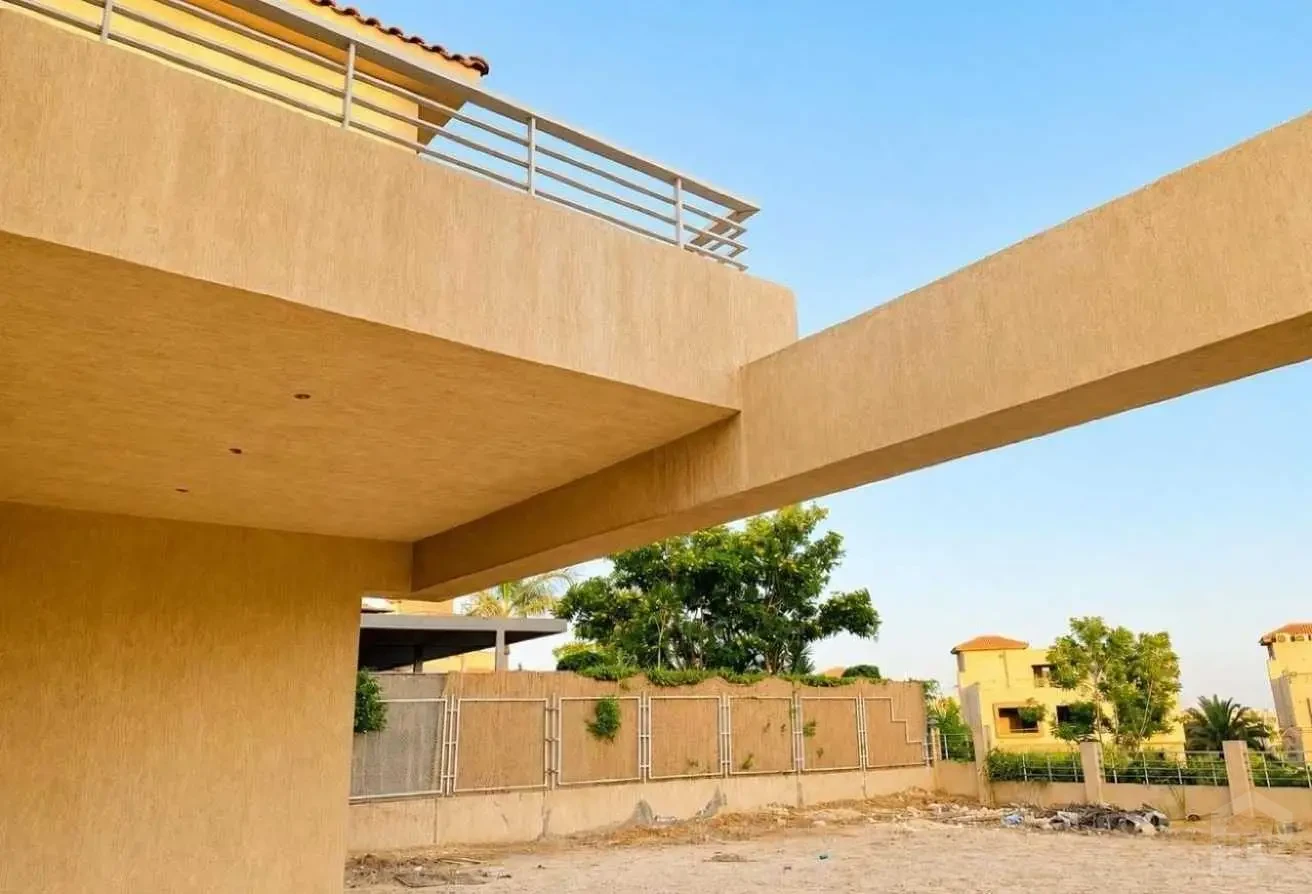 Architectural Details of Villa's Open Balconies and Upper Terrace