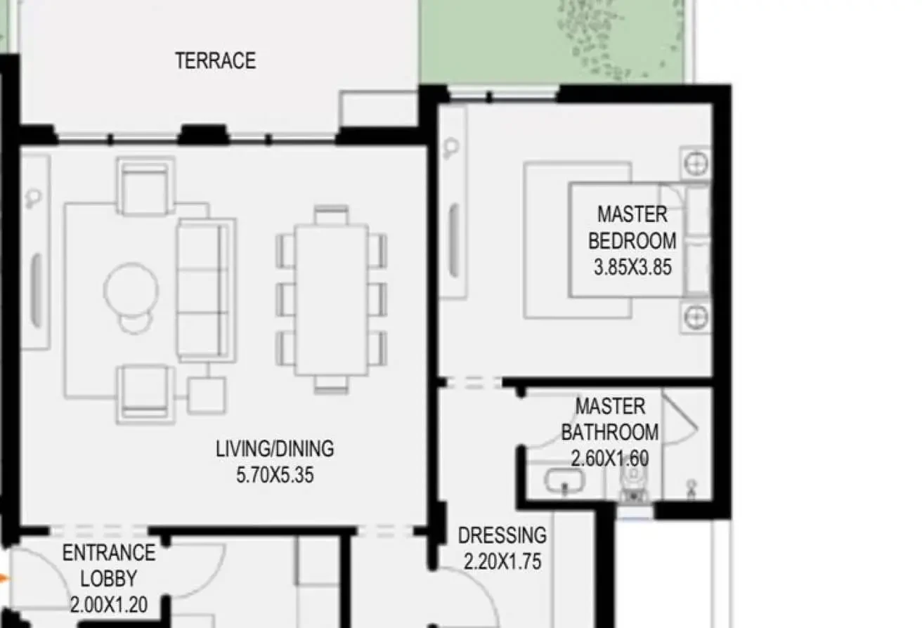Luxury Ground Apartment in Club Residence – O West