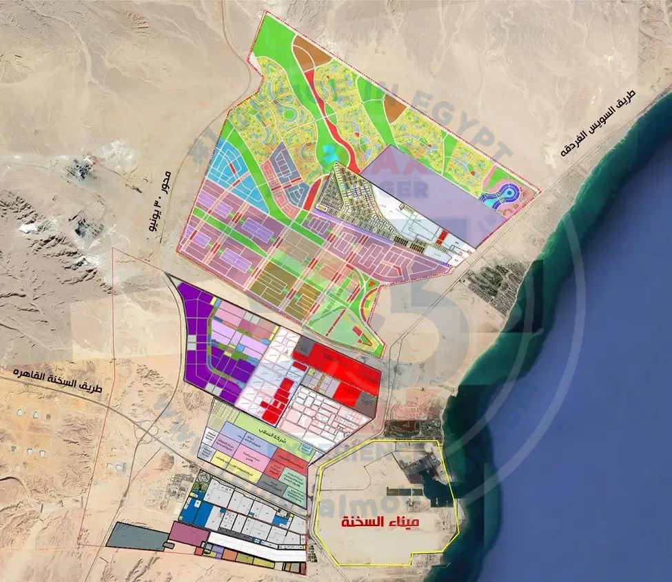 Industrial land in the industrial zone in Ain Sokhna