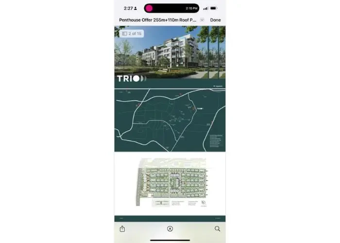 بنتهاوس 3 غرف للبيع في تريو جاردن