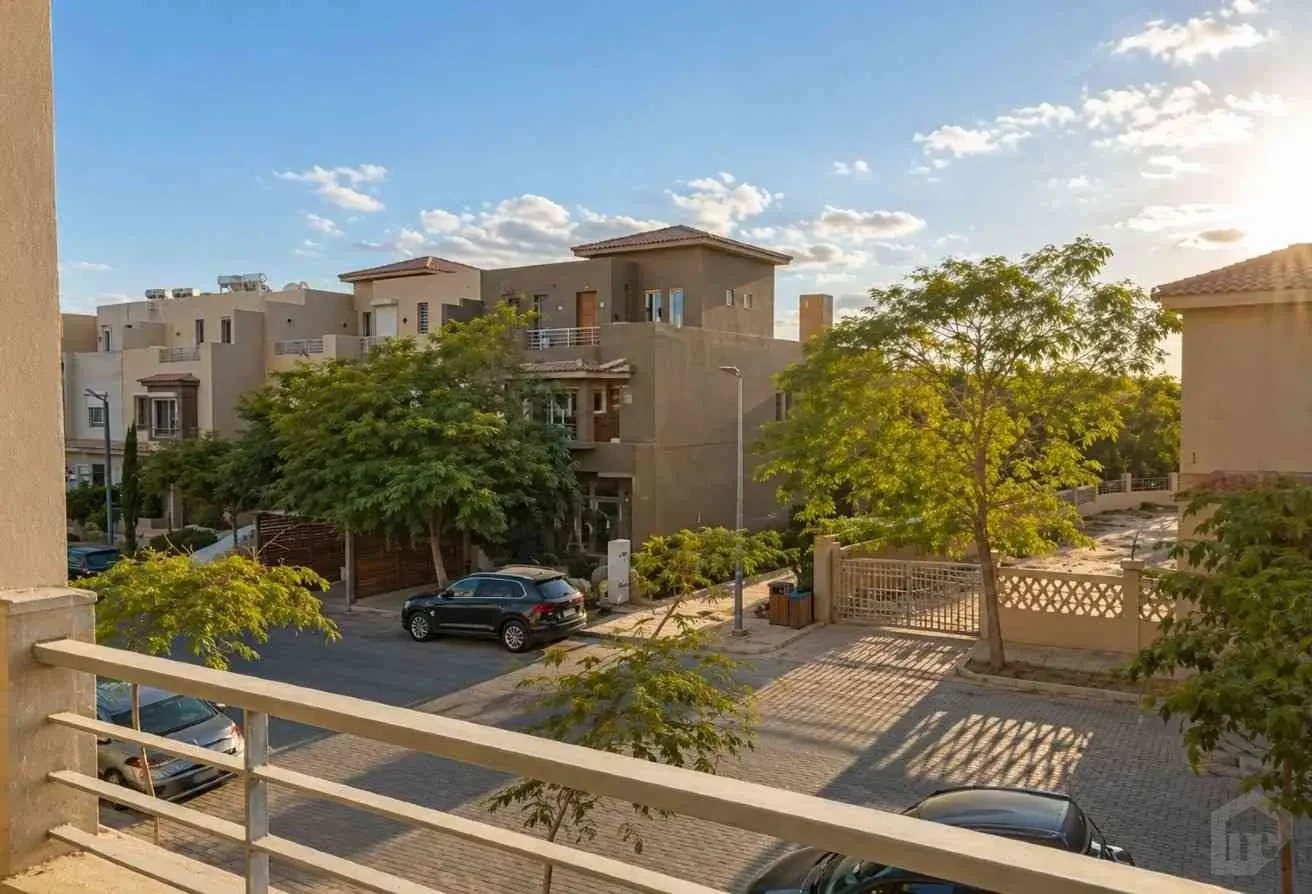 Panoramic View from the Terrace Overlooking the Residential Compound and Paved Street