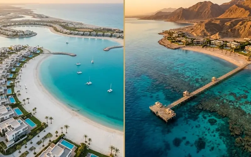 Visual comparison between investing in Egypt's North Coast and Red Sea