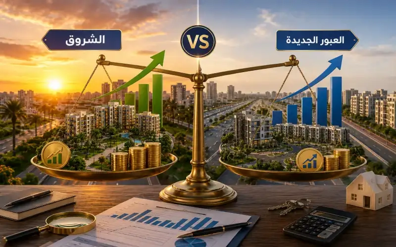 الفرق بين مدينة الشروق ومدينة العبور الجديدة