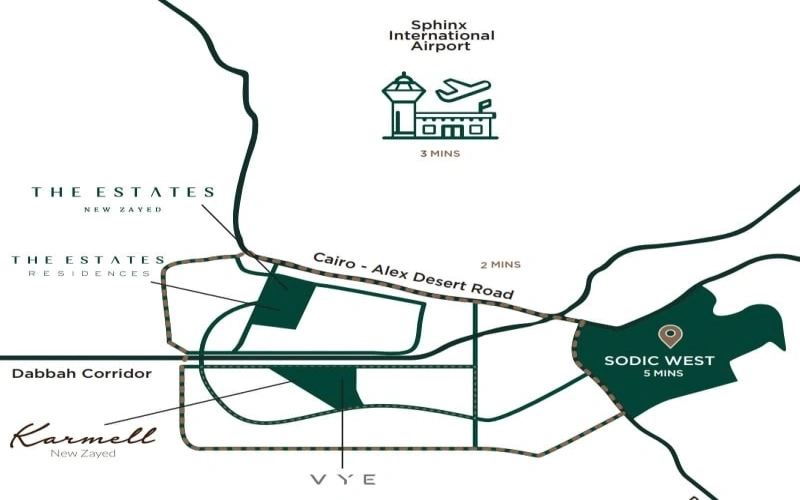 موقع ذا استيتس ريزيدنس الشيخ زايد