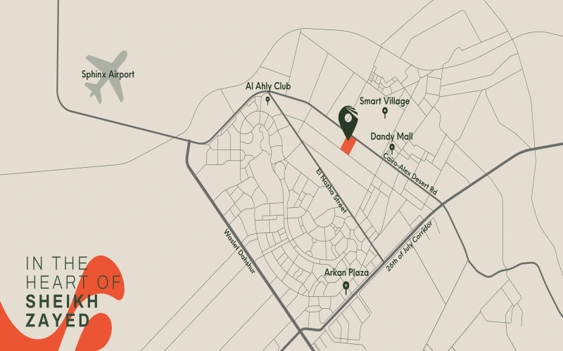 موقع كمبوند فاليا الشيخ زايد