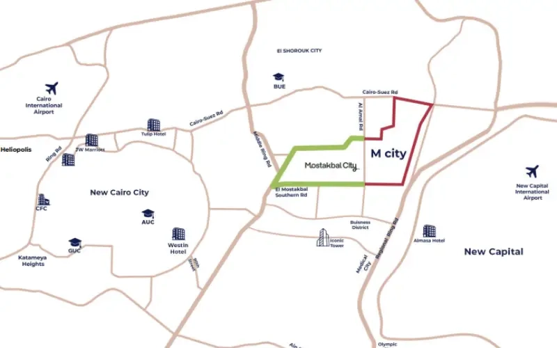 موقع كمبوند ريد المستقبل سيتي