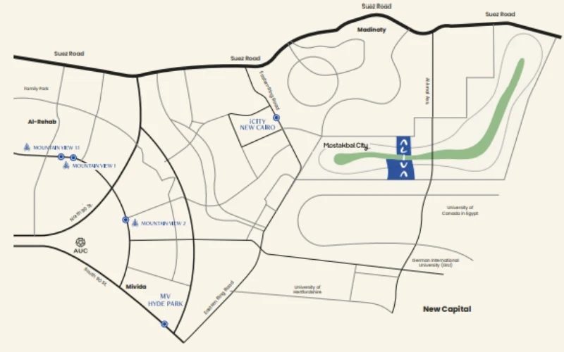 موقع كمبوند اليفا المستقبل سيتي